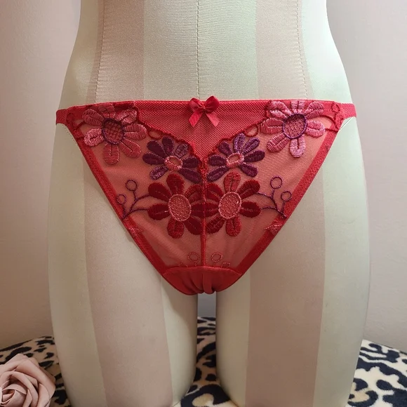 New Vintage Victoria's Secret Crazy Daisy Bra/ Panty Set 34C/sm 🌸 - Picture 4 of 11